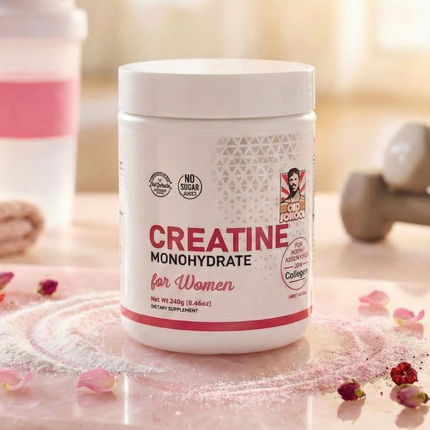 Creatina para Mujeres Old School Labs® Más Fuerza, Más Glúteo, Más Resultados