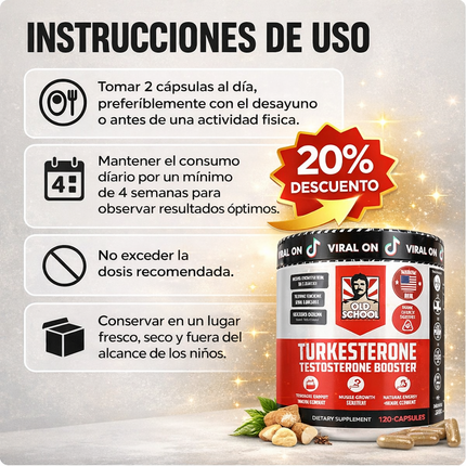 Turkesterone Complex™  Old School Labs Mas rendimiento, mas fuerza y mejor estado fisico.