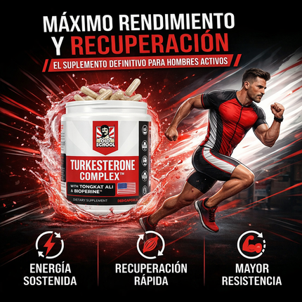 Turkesterone Complex™  Old School Labs Mas rendimiento, mas fuerza y mejor estado fisico.