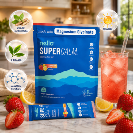 SuperCalm Nello® Fórmula Avanzada para recuperar la Calma y Manejo del Estrés, no esperes mas.
