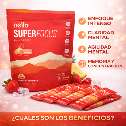Nello® SuperFocus Activa tu mente y recupera tu enfoque en minutos, empieza desde hoy