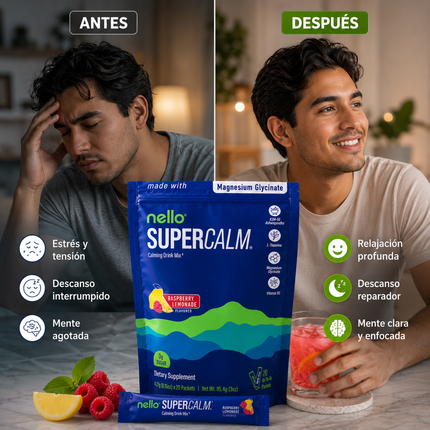 SuperCalm Nello® Fórmula Avanzada para la Calma y Manejo del Estrés, empieza hoy mismo