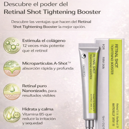 Retinal Shot 0.1% Tratamiento Coreano Antiarrugas Reafirmante, resultados comprobados