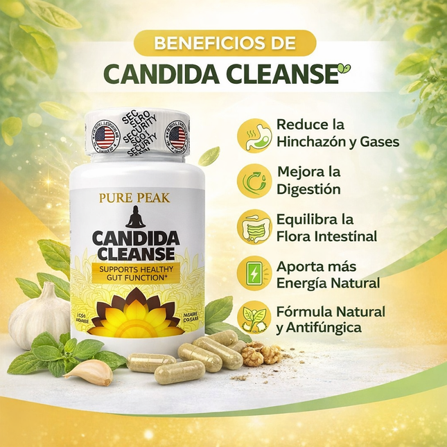 Candida Cleanse® Equilibrio intestinal y control del hongo cándida para un mejor estado fisico, empieza desde hoy