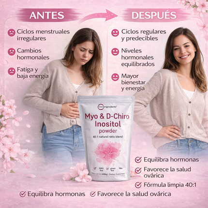 Myo & D-Chiro Inositol Powder MicroIngredients® para el Equilibrio Hormonal y bienestar general que se nota, empieza desde hoy