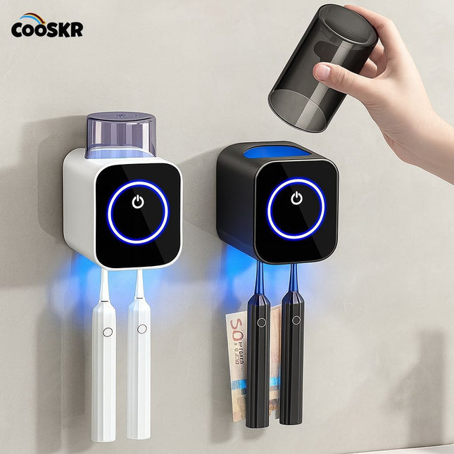 Esterilizador y Secador de Cepillos de Dientes con Luz UV y Carga USB