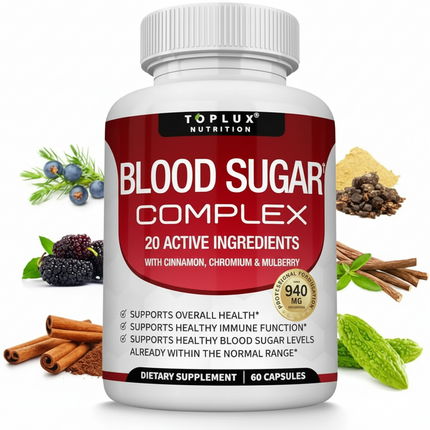 Blood Sugar Complex Toplux®, Cansado que tu azúcar te agote cada día.