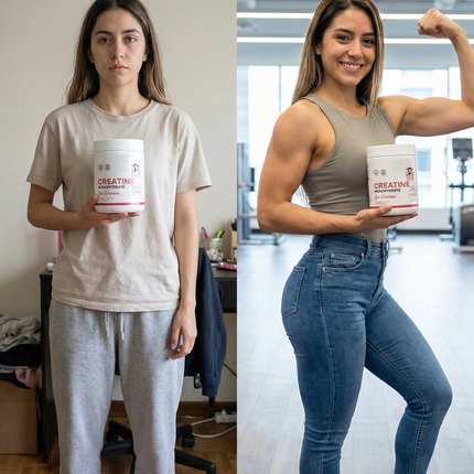 Creatina para Mujeres Old School Labs® Más Fuerza, Más Glúteo, Más Resultados