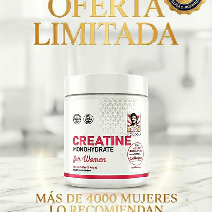Creatina para Mujeres Old School Labs® Más Fuerza, Más Glúteo, Más Resultados