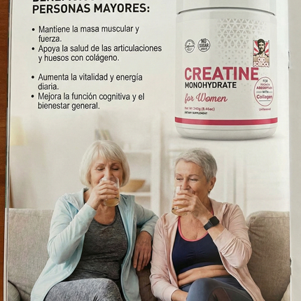 Creatina para Mujeres Old School Labs® Más Fuerza, Más Glúteo, Más Resultados