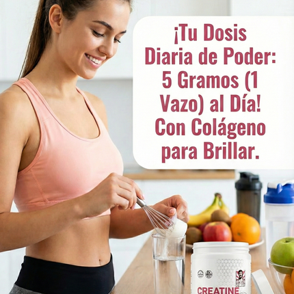 Creatina para Mujeres Old School Labs® Más Fuerza, Más Glúteo, Más Resultados