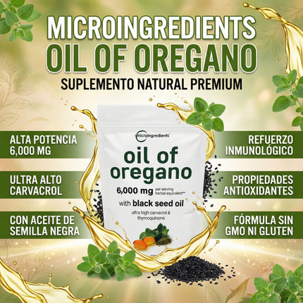 Oil of Oregano  Microingredients® Fórmula 2 en 1 y Defensa Antioxidante para el cuerpo, protejelo desde hoy