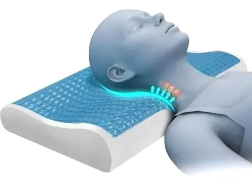 Almohada Cervical Ortopédica de Espuma Viscoelástica y Látex Natural