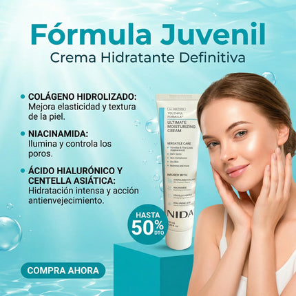 NIDA® Crema Hidratante Anti-Edad Coreana, empieza a cuidar tu piel desde hoy, obsequio sorpresa