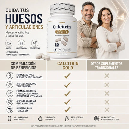 Calcitrin Gold™ Soporte Integral para Huesos, Articulaciones y Movilidad, empieza a cuidarte hoy!!