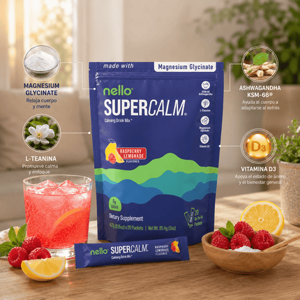 SuperCalm Nello® Fórmula Avanzada para la Calma y Manejo del Estrés, empieza hoy mismo