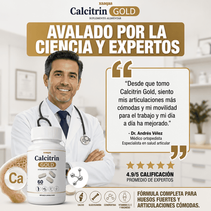 Calcitrin Gold™ Soporte Integral para Huesos, Articulaciones y Movilidad, empieza a cuidarte hoy!!