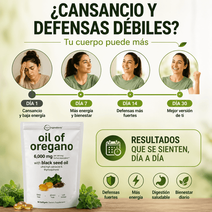 Oil of Oregano  Microingredients® Fórmula 2 en 1 y Defensa Antioxidante para el cuerpo, protejelo desde hoy