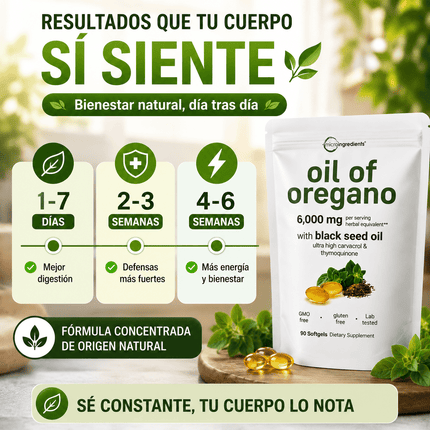 Oil of Oregano  Microingredients® Fórmula 2 en 1 y Defensa Antioxidante para el cuerpo, protejelo desde hoy
