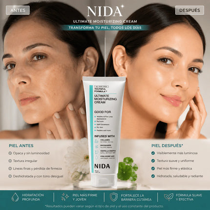 NIDA® Crema Hidratante Anti-Edad Coreana, empieza a cuidar tu piel desde hoy, obsequio sorpresa