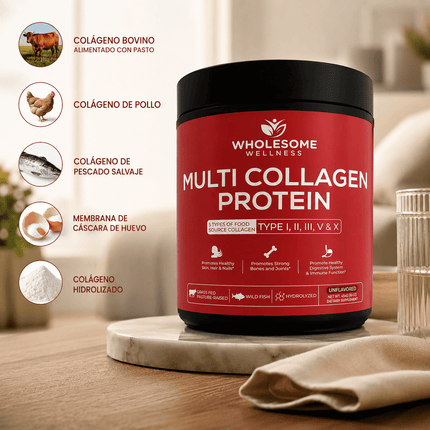 MULTICOLLAGEN PROTEIN™ 5 Tipos de Colágeno para Piel, Cabello, Uñas y Articulaciones, empieza hoy!!