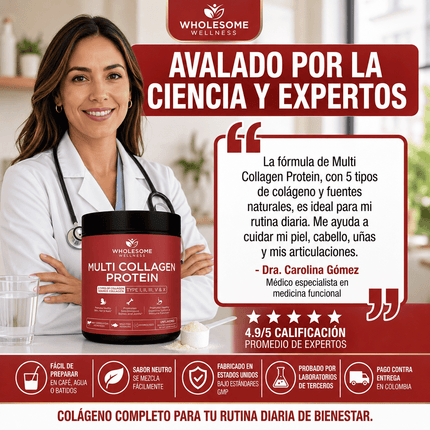 MULTICOLLAGEN PROTEIN™ 5 Tipos de Colágeno para Piel, Cabello, Uñas y Articulaciones, empieza hoy!!