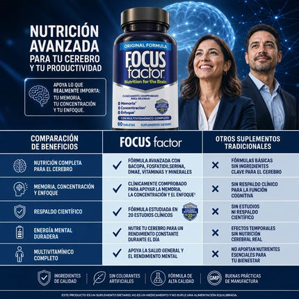 Focus Factor®™ Recupera tu Memoria, Concentración y Enfoque