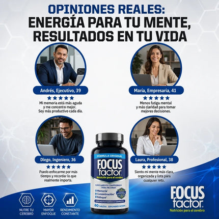 Focus Factor®™ Recupera tu Memoria, Concentración y Enfoque