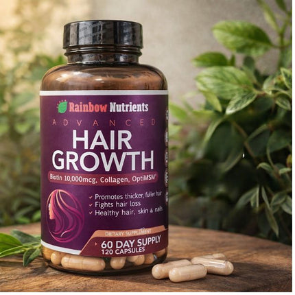 Advanced Hair Growth, Biotina 10,000 mcg para revivir la vitalidad del Cabello, Piel y Uñas