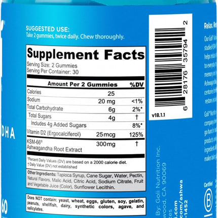 Gomitas  Goli con Ashwagandha