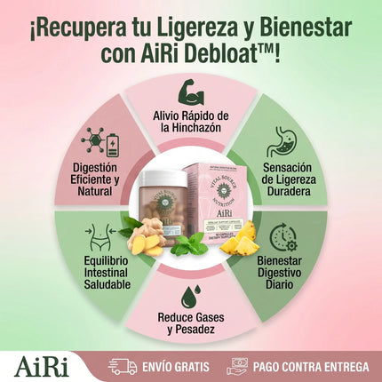 AiRi Debloat™ | Enzimas + Probióticos para una Digestión Ligera y Sin Inflamación