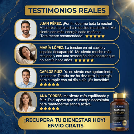 Totaria Complejo de Magnesio 700 mg 12 en 1, Apoyo muscular y nervioso completo, empieza hoy mismo