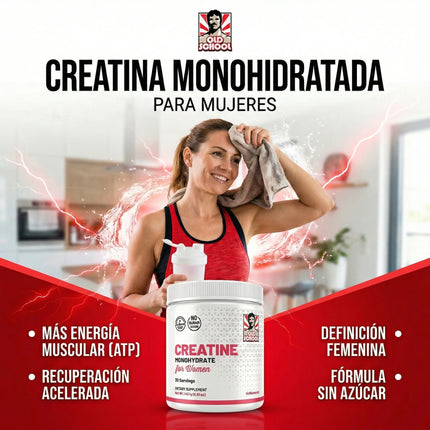 Creatina para Mujeres Old School Labs® Más Fuerza, Más Glúteo, Más Recuperación, la Original!!