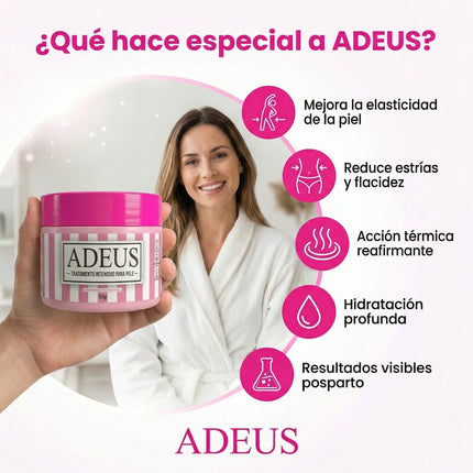 Crema ADEUS™: Reafirma, Hidrata y Combate Estrías.