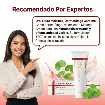 Madeca Cream Time Reverse™  Reparación Coreana con Centella asiatica, mejora la salud de tu piel hoy mismo