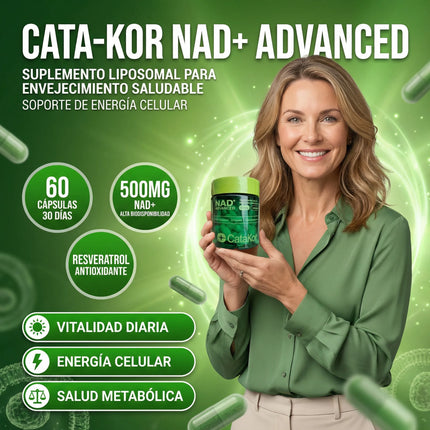 Cata-Kor NAD+ Advanced® Más Energía Hoy y Apoyo para un Envejecimiento Saludable