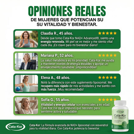 Cata-Kor NAD+ Advanced® Más Energía Hoy y Apoyo para un Envejecimiento Saludable