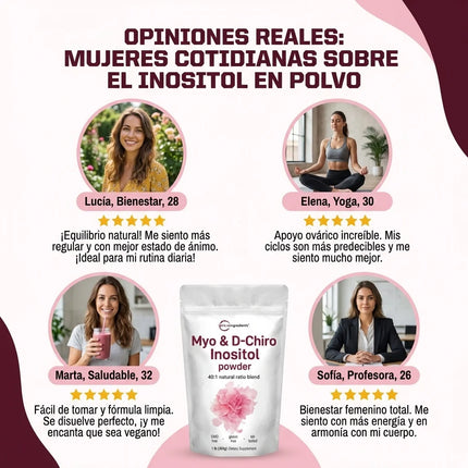 Myo & D-Chiro Inositol Powder MicroIngredients® para el Equilibrio Hormonal y bienestar general que se nota, empieza desde hoy