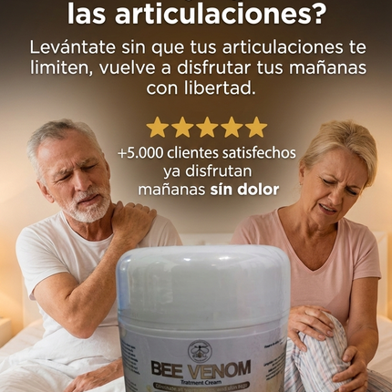 Crema de Veneno de Abeja Alivio Natural del Dolor en Articulaciones