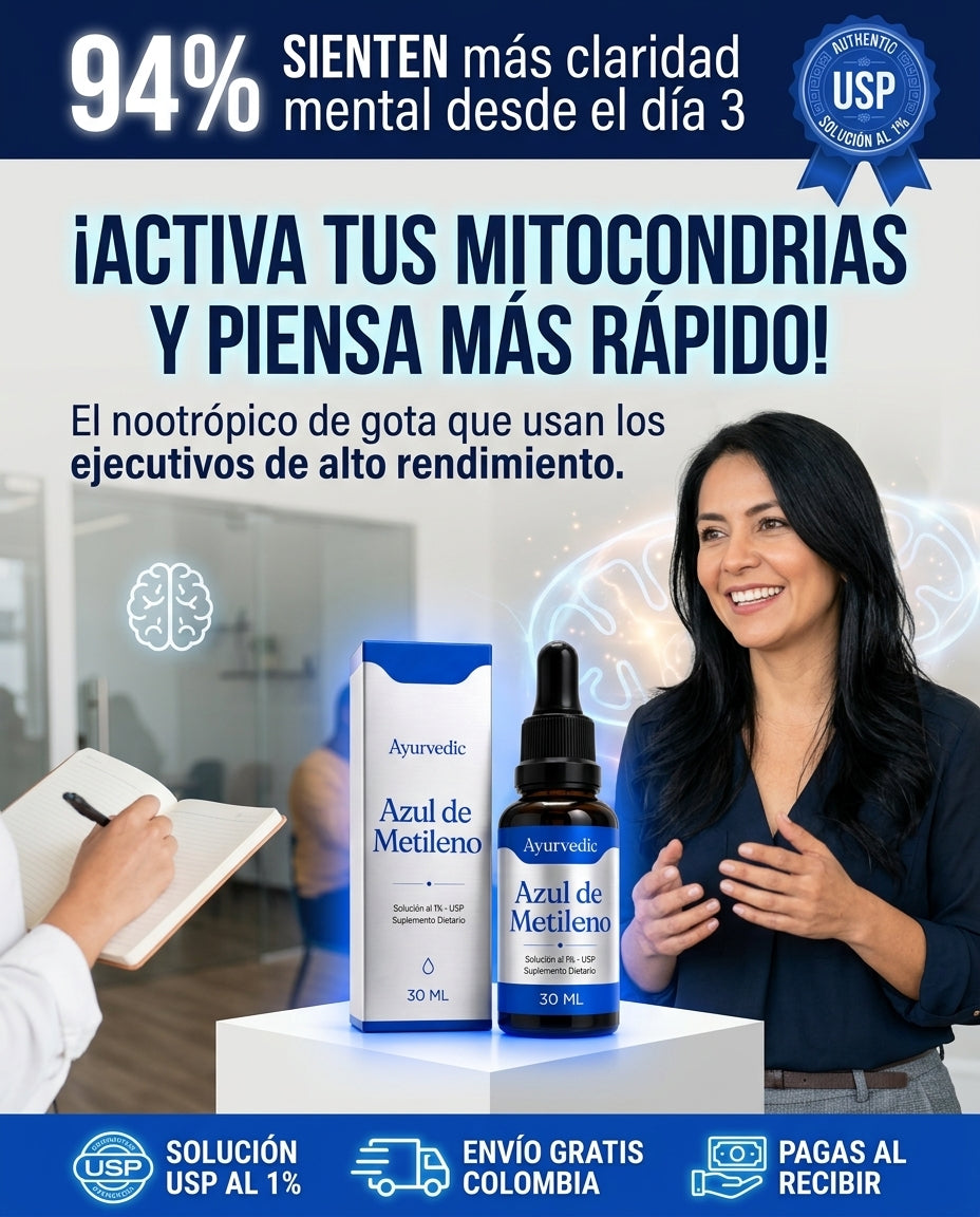 Azul de Metileno — Activa tus mitocondrias y piensa más rápido